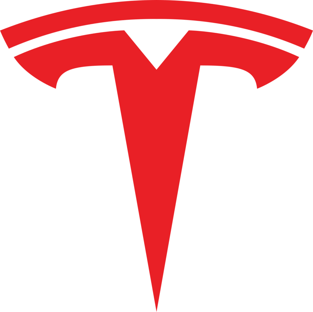 Tesla logo T red
