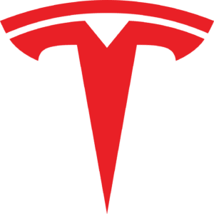 Tesla logo rødt ikon