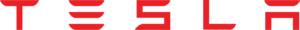Tesla logo rød tekst