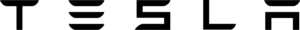 Tesla logo sort tekst